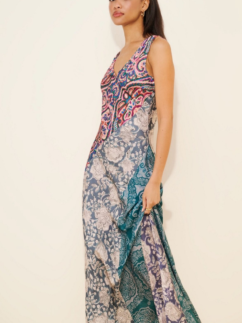 Kachel Floral Sleeveless Maxi Dres